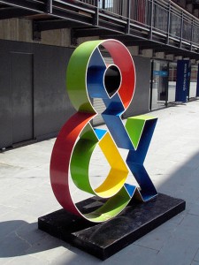 Ampersand sculpture