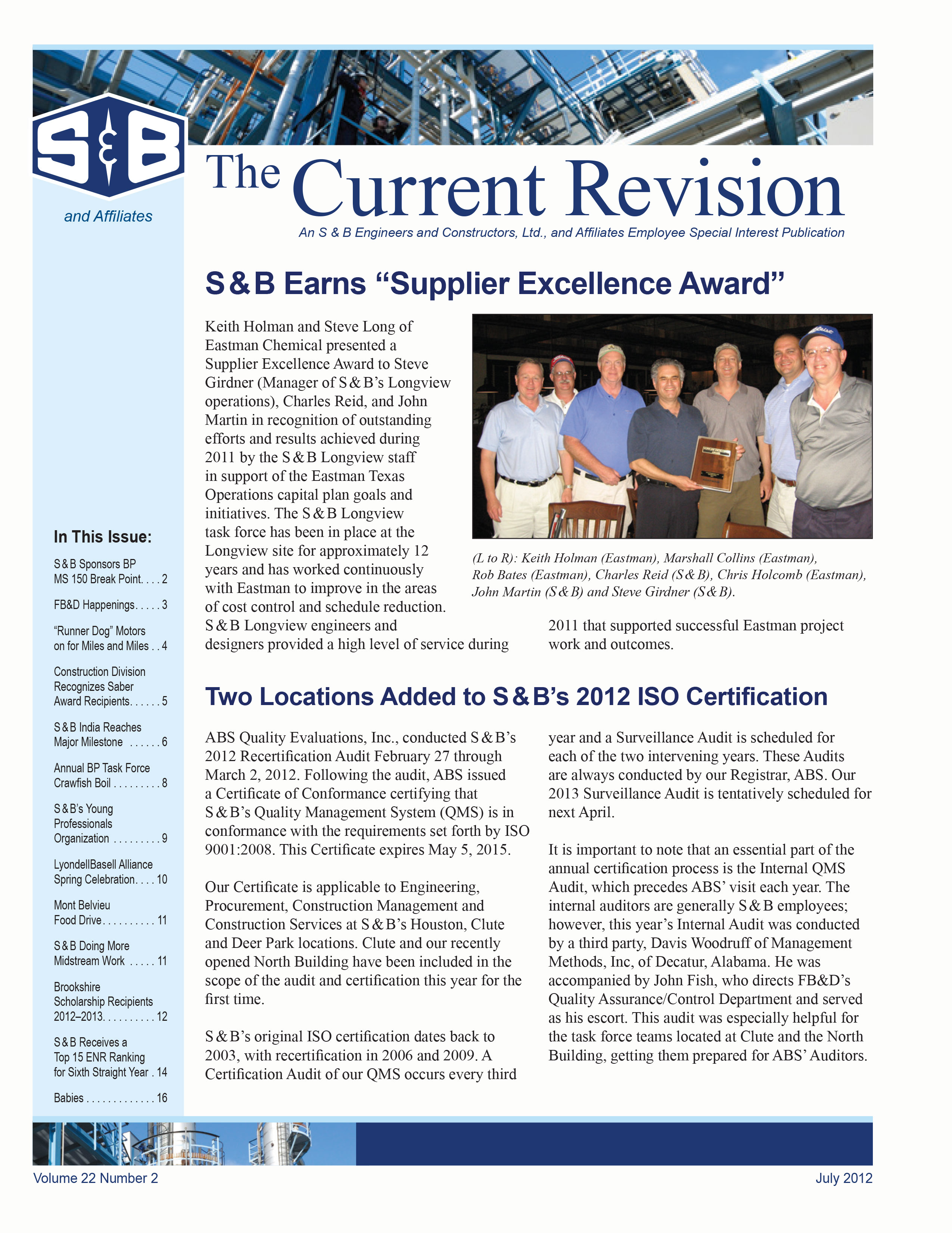S & B Newsletter